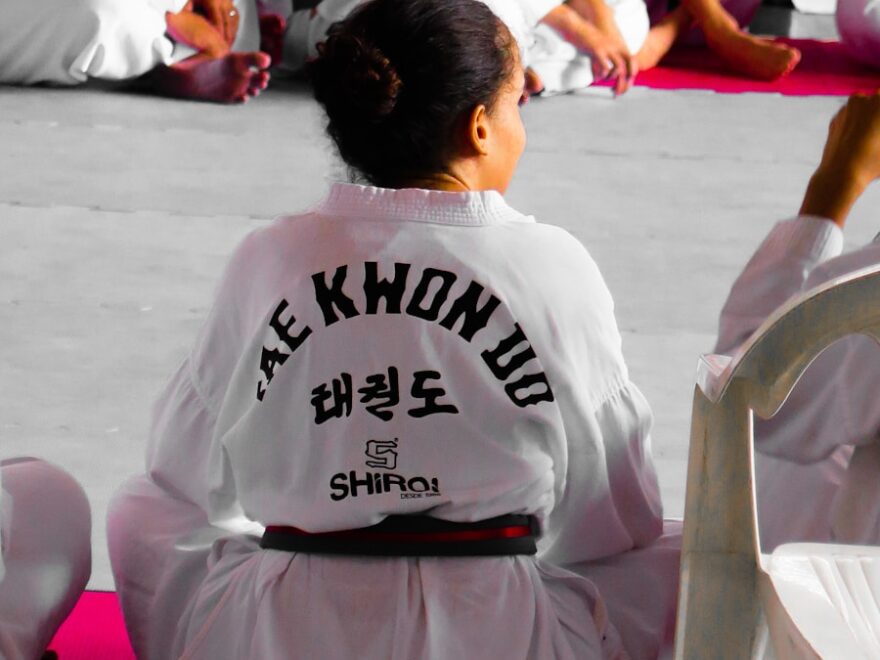 girl wearing TKD uniform